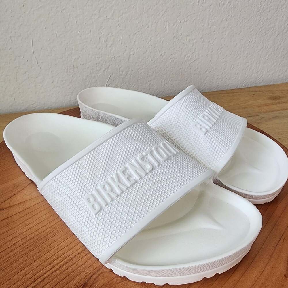Birkenstock Barbados EVA Sandals Mens Size 10 EU43 White Slide Shoes Comfort